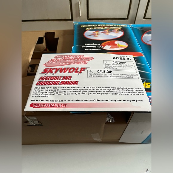 New Vintage 2003 Hasbro Power Air Surfer SkyWolf RC Toy Remote Control Airplane - Picture 9 of 10